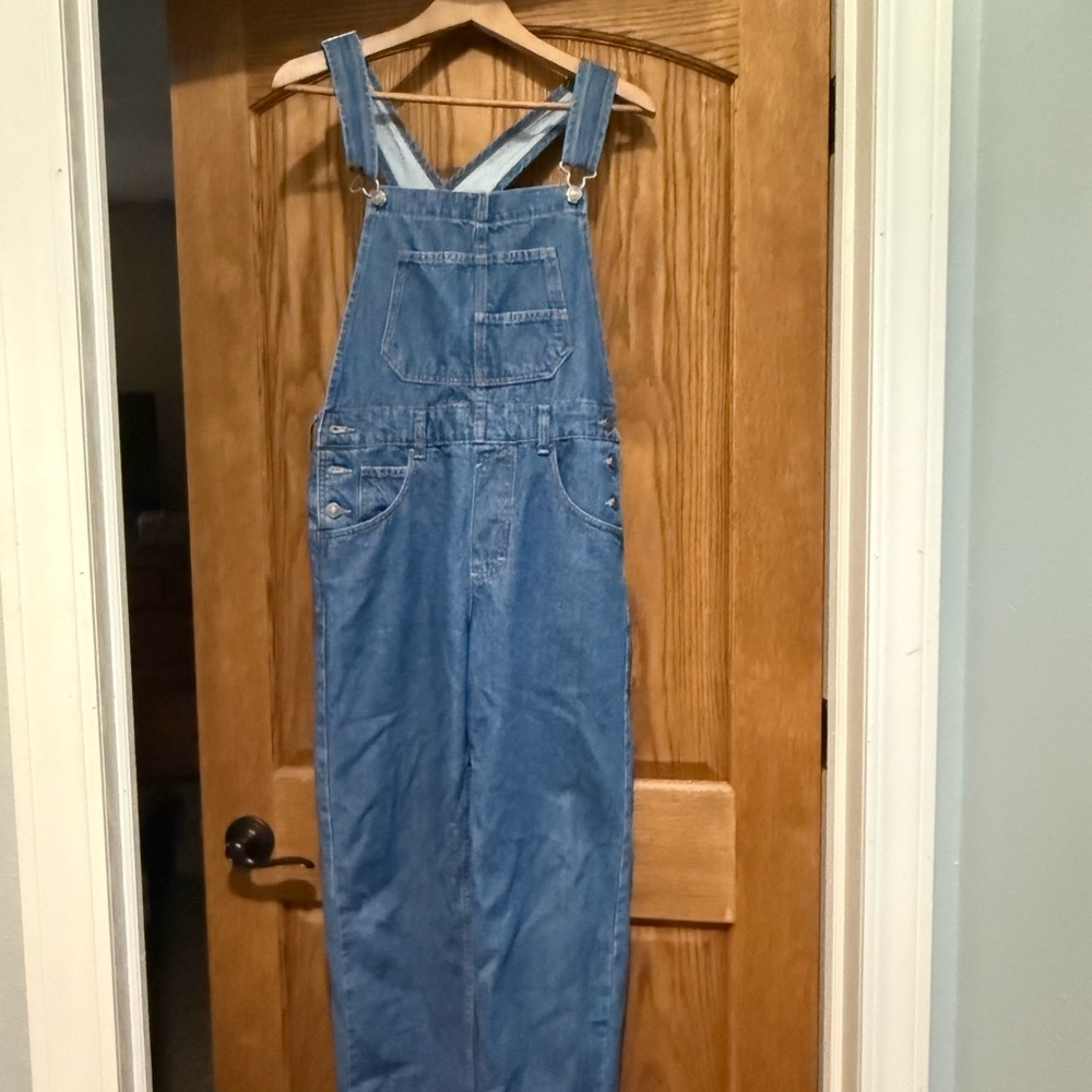 Free People Blue Denim Overalls - Straight